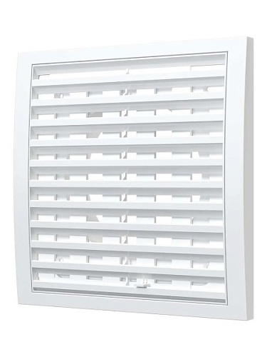 Решетка 2020RR12,5F 200х200 фланец 125, разъемная, бел