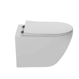 Унитаз подвесной безободковый Vincea "Globo" TORNADO белый сиденье slim м/л  VT1-14ST