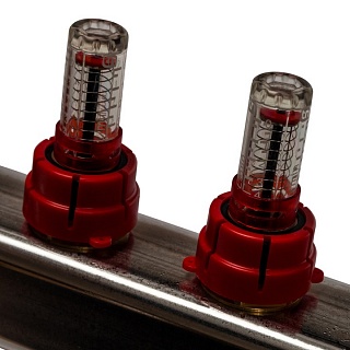 Коллектор 7-вых. нерж.ст. с расходомер. (SMS 0927 000007) STOUT