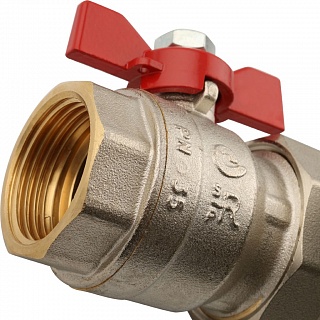 Коллектор 4-вых. латун. с расходомер. (SMB 0473 000004) STOUT 