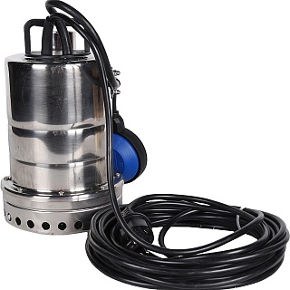 Насос дренажный с поплавком, корпус-нерж. ст, кабель 10 м, 230V, Q=150 л/мин, H=8 м (SPD-0001-200250) Stout