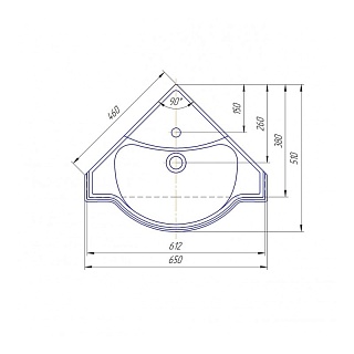 Комплект мебели 46 "Аврора-46" угловой 2 двери 46х46х65 СанТа (ум.Классик-46 угловой)