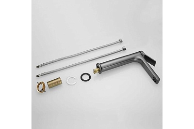 Смеситель д/раковины SHEVANIK высокий оружейная сталь S8311T