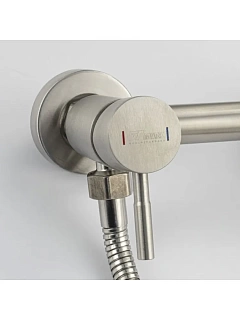 GFmark Смеситель гигиенический настенный САТИН из нержавеющей стали (2048) 