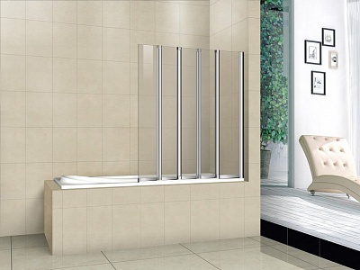 ДУШЕВАЯ ШТОРКА НА ВАННУ CEZARES PRATICO-V-5 120/140-P-Cr-L