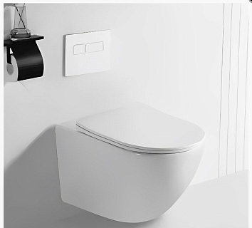 Унитаз подвесной Cerutti  SPA "SELLA Aria" безободковый сид.дюропл. м/лифт CT7183