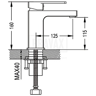Смеситель д/раковины SHEVANIK хром S9501