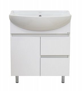 Комплект мебели 70 "Амур-70" напольная 1 дв.+2 ящ. белая MISTY (ум.Амур,70)