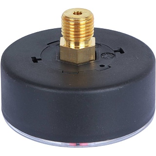 Манометр 0...4 bar, Dn63 1/4" аксиал. с указателем предела (SIM-0007-630408) STOUT