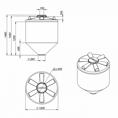 Емкость ФМ 1000л