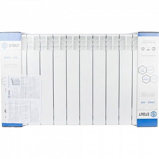 Радиатор бимет. Space 12 сек. 500 (186 Вт) STOUT (SRB-0310-050012) ВЫГОДА