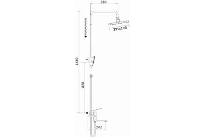 Душ. система SHEVANIK белый/хром S8036F