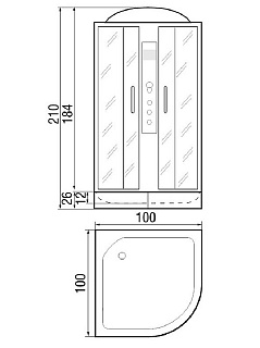 Душевая кабина DUNAY 100/24 МТ