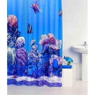 Штора для ванной комнаты, IDDIS, 200*180 см, полиэстер, pacific ocean,  SCID190P вывод из ассортимен
