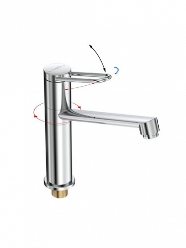 Смеситель д/кухни "Kanda" (KAN-1012) поворотный излив TOKITO