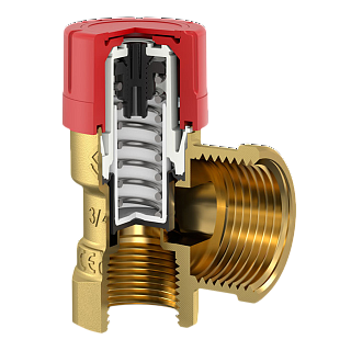 Клапан предохранительный Prescor 1/2"х1/2" в/в 4,0бар, Tmax=120°C, 155кВт (27606) Flamco