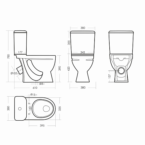 Унитаз-компакт "Стандарт" (эконом/стандарт) в комплекте  Самара