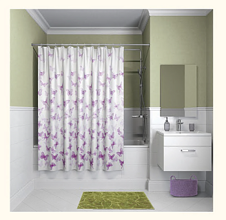 Штора для ванной комнаты, IDDIS, 180*180 см, полиэстер, Basic ,B01P118i11 (9796)