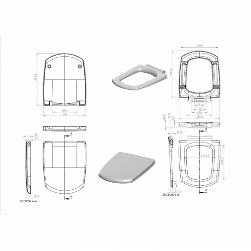 Сиденье д/унитаза Cersanit "CARINA" м/лифт 