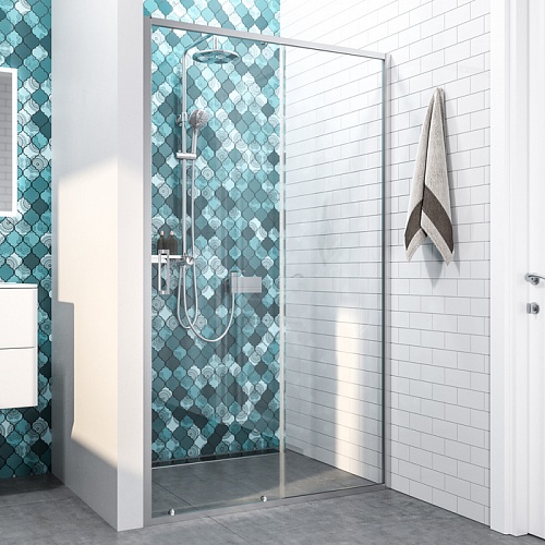 Душевая дверь, глянцевый ал. проф., 120х195, Zodiac, IDDIS, ZOD6CS2i69