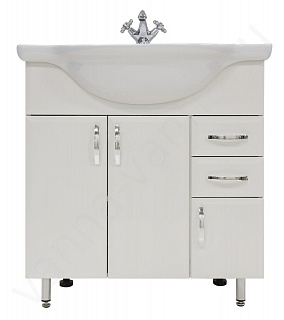 Комплект мебели 75 "Колумбия-75" напольная 2дв.+2ящ. белая Водолей (ум.Стиль-75) 