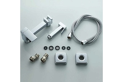 Смеситель с гиг. душ настенный хром SHEVANIK S137