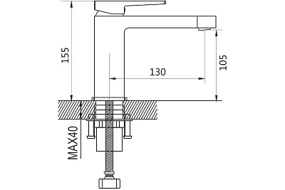 Смеситель д/раковины SHEVANIK белый мат. S6801C