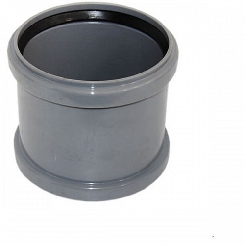 Муфта двухраструбная двухслойная 110 Политэк