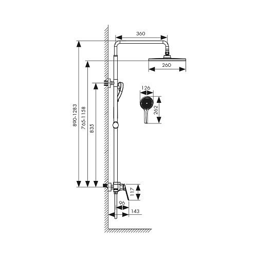 Душ. система KAISER Clever с аэратором (76177)