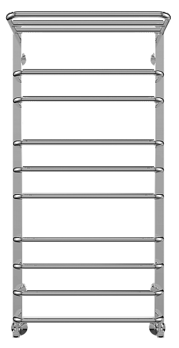 Полотенцесушитель 500х1000 П10 "Арктур" с полкой+отр.+эксцентрики+уголок TERMINUS