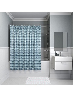 Штора для ванной комнаты, IDDIS, 200*180 см, полиэстер,  Basic ,B17P218i11 (9868)