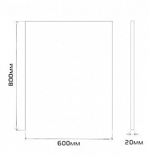 Зеркало 60 "Марс-60" черный матовый профиль MISTY 