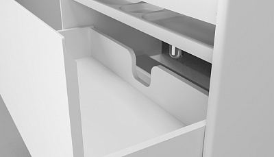 Комплект мебели 70 "KLAUFS-70" подвесная белая 2 ящикa VELVEX (ум.COMO-70)