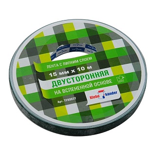 Лента двухсторонняя клейкая зеркальная 15мм*10м на всп.основе (TFK003T)Klebebander /