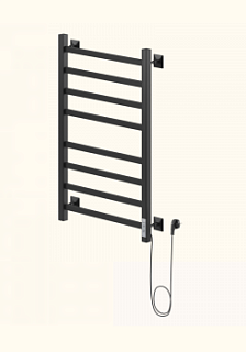 ЭПС Полотенцесушитель STEP-1 500х800 прав. черный матовый RAL9005  НИКА