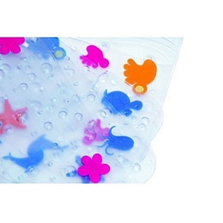 Коврик на присосках "КАМУШКИ" 69*36см зеленый BR-6936