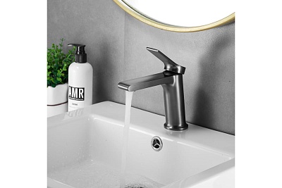 Смеситель д/раковины SHEVANIK оружейная сталь S8301T