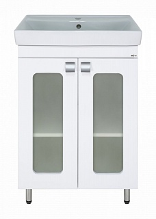 Комплект мебели 60 "Урал-60" напольная 2 ящ., стекло MISTY (ум.Енисей-60/COMO-60)