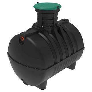 Емкость подземная Rostok G 5600 с горловиной 600 мм с входом 110 (ВхШхД 2535х1810х2690мм)
