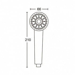 Лейка д/душа ARGO ЭМА хром.пласт. ЛД-26-В 