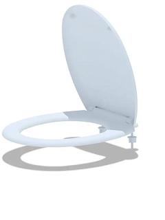 Сиденье д/унитаза WS0110 полипропилен, мет.крепеж (15) (Элегант, Славута, Полесье, Гермес, Дебют,Фаворит, Нарцисс, Салют, Стиль, Универсал, Комфорт)