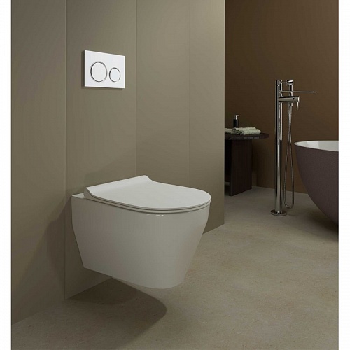 Унитаз подвесной   "Бари НОВА" КЕРАМИН безободковый сиденье м/л, быстросъём