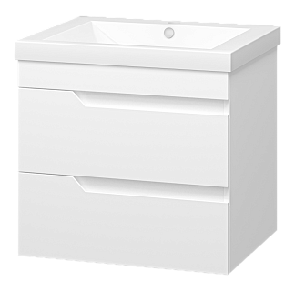 Комплект мебели 60 "Софт-60" подвесная 2 ящ. белая эмаль MISTY (ум. Алиса,58)