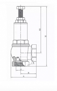 Клапан предохр лат Ду40х40 ВР Рн1-16 Benarmo (128-6083)