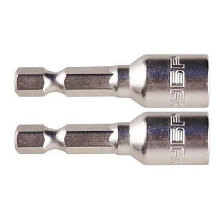 Биты ЗУБР "МАСТЕР" с торц.головкой магнитные (Е1/4",8*45мм) (2шт) (26392-08-02)