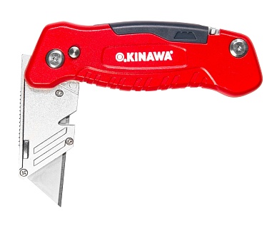 Нож  OKINAWA SNAP PLUS складной, трапецевидное лезвие, с отверткой(2408)