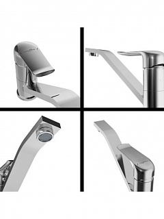 Смеситель д/кухни "Tottori" (TOT-1012) поворотный излив TOKITO снято с производства!