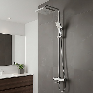 Душевая система "RAIN" (RAI-1028) термостат, хром TOKITO
