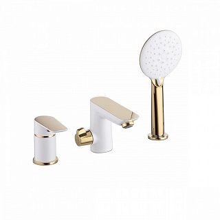 Смеситель на борт ванны на 3 отверстия с керамическим дивертором, Cloud, IDDIS, CLOWG30i07