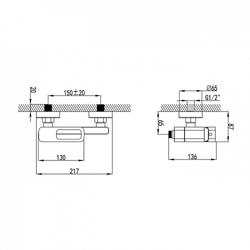 Смеситель для ванны, белый матовый, Slide, IDDIS, SLIWT00i02